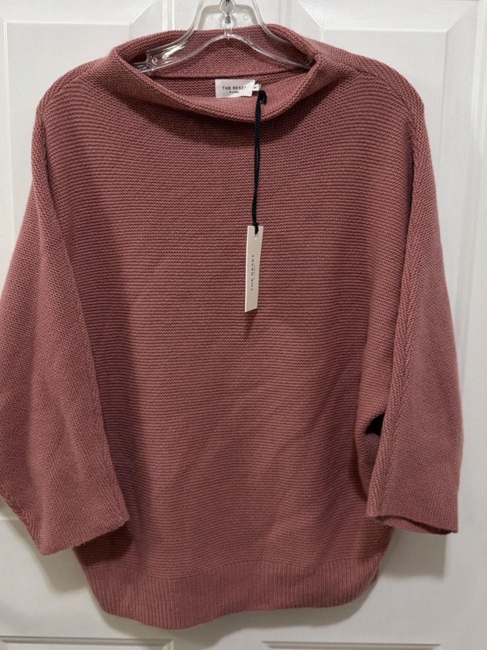 The Reset Funnel Neck Pullover Wool Cashmere Pullover Pink S/M NWT